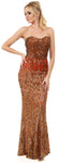 Main image of Strapless Exquisitely Sequined Long Formal Prom Dress 