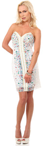 Main image of Strapless Colored Sequins Short Formal Party Prom Dress