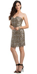 Main image of Strapless Fully Beaded Short Prom Homecoming Dress