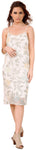 Main image of Floral Sequins Pattern Knee Length Cocktail Prom Dress 