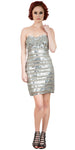 Main image of Strapless Mirror Sequins & Beads Short Prom Party Dress
