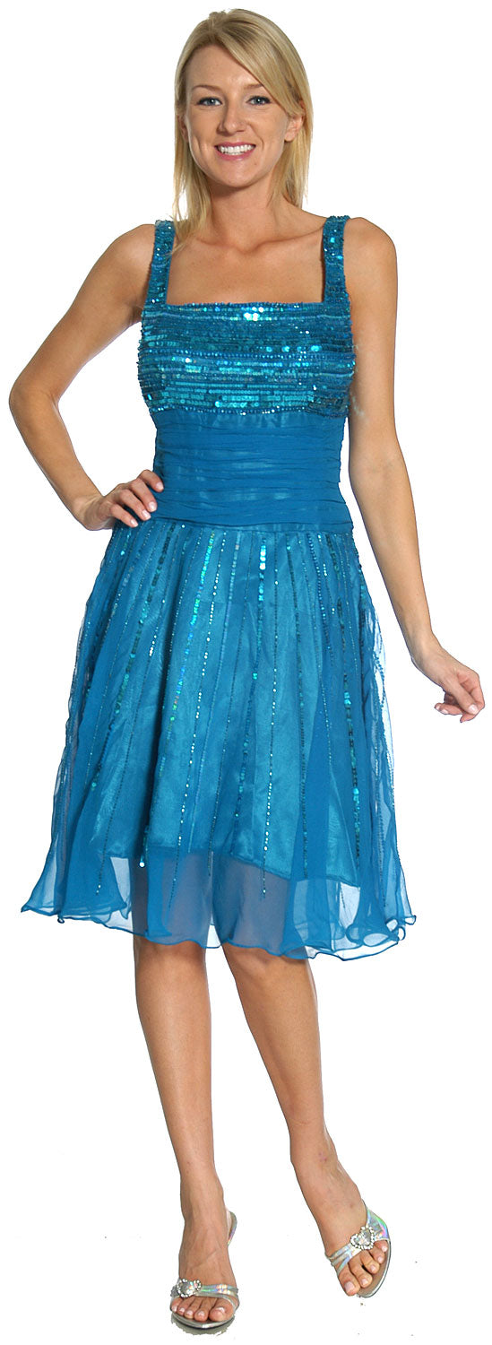 Main image of Parallel Beaded Broad Strapped Party & Prom Dress