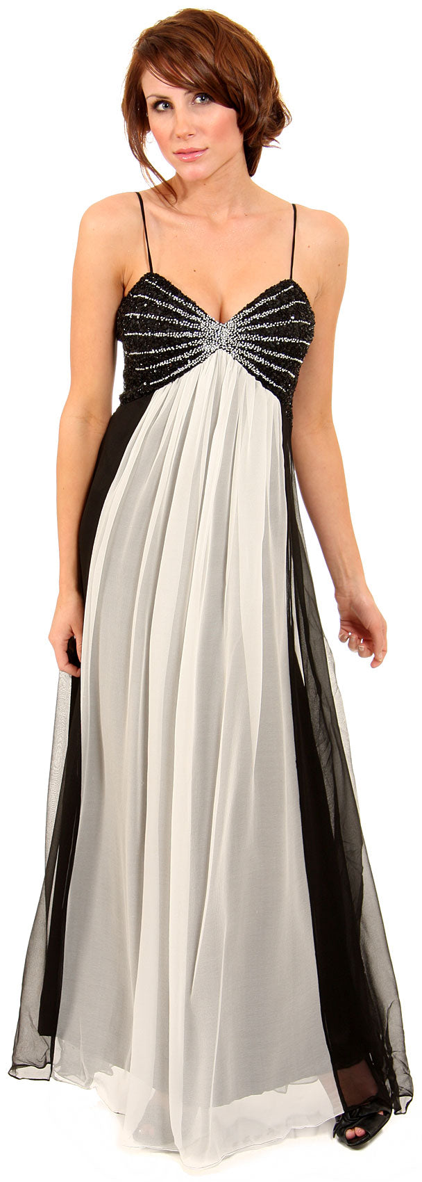 Main image of Two Tone Butterfly Top Formal Party Dress