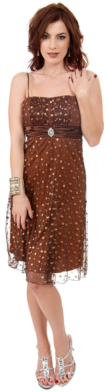 Main image of Empire Cut & Glittered Short Cocktail Dress