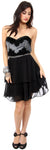 Main image of Strapless Ruffled Skirt Sequined Bust Short Prom Dress 