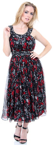 Main image of Scoop Neck Glittery Beaded Cocktail Dress