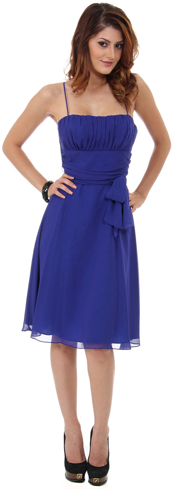 Main image of Spaghetti Straps Short Graduation Party Dress