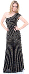 Main image of Full Length Sophisticated Sequined Evening Gown