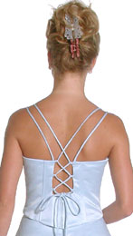 Back image of Dotted Beadwork Two-piece Formal Dress
