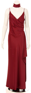 Main image of Spaghetti Full Length Dress With Bust Overlay