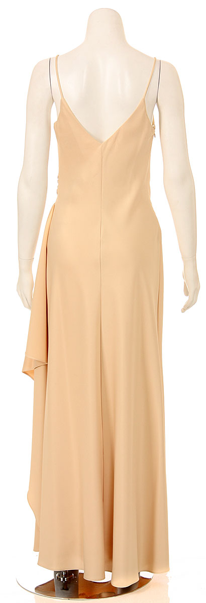Image of Spaghetti Full Length Dress With Bust Overlay back in Champaign