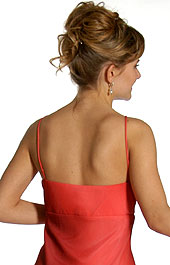 Back image of Ruched Ombre Grecian Style Formal Bridesmaid Dress