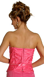 Back image of Strapless Princess Cut Two Piece Formal Party Dress