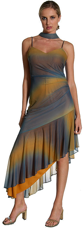 Main image of Two Tone Asymmetric Formal Dress