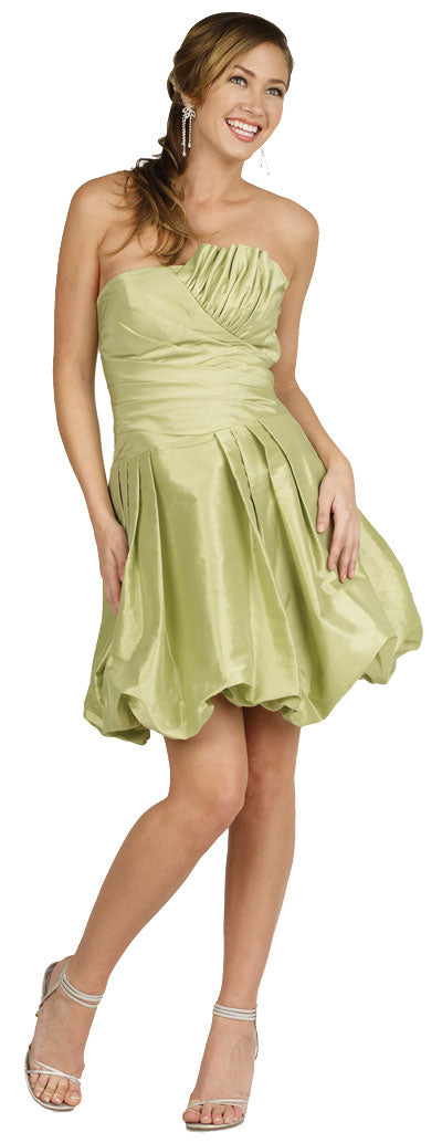 Main image of Strapless Pleated Bubble Short Party Dress