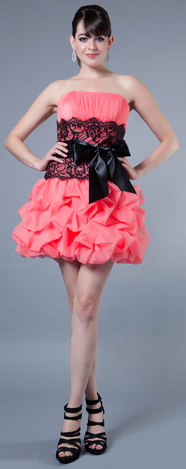 Main image of Multi Detailed Bubble Prom Dress