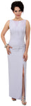 Main image of Pencil-cut Sleeveless Formal Dress With Sequined Bodice