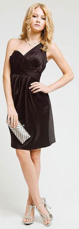 Main image of Bridal Satin One Shoulder Cocktail Dress