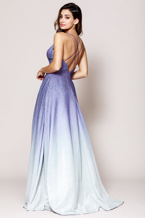 Back image of Double Spaghetti A Line Prom Gown