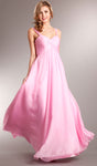 Main image of Broad Straps Shirred Bust Long Formal Evening Prom Dress