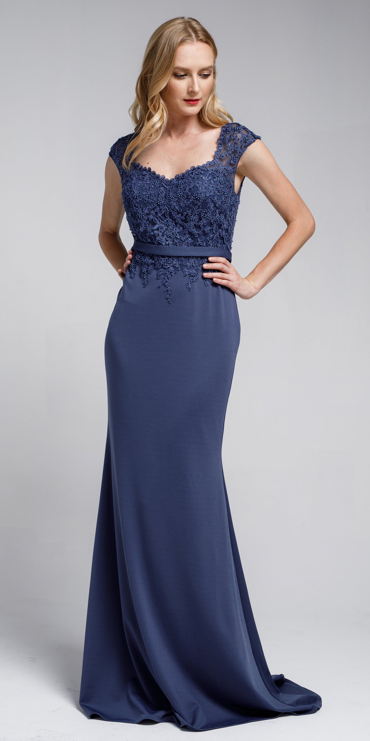 Main image of Sweatheart Neckline Embroidered Evening Gown