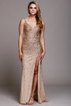 Main image of Sweetheart Neckline Sequin Prom Gown
