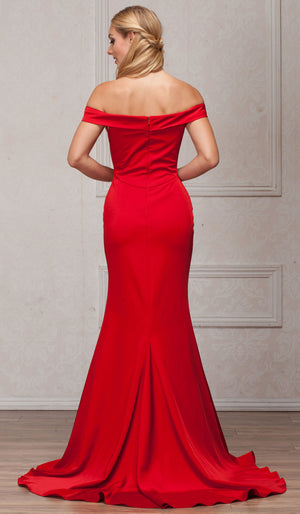Back image of Off-the-shoulder Formal Prom Dress