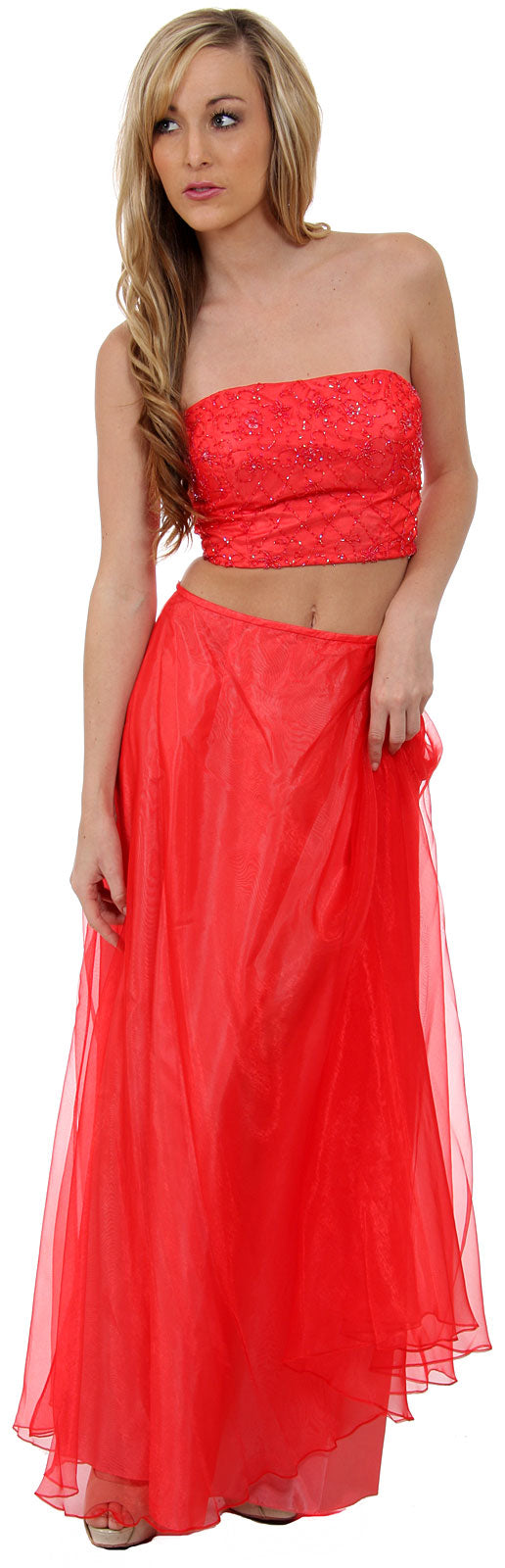 Main image of Criss Crossed Strapless 2 Pc Dress