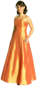 Image of Criss Crossed Off-shouldered Beaded Prom Dress in Gold