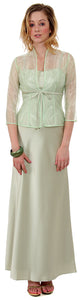 Main image of Satin Full Length Formal Bridesmaid Dress