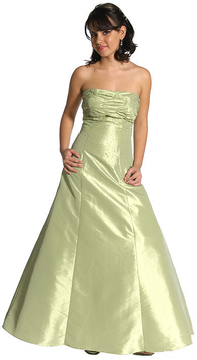 Main image of Strapless Ruched Bodice Prom Dress