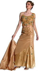 Main image of Rose Petal Taffeta Formal Prom Dress