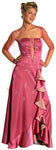Main image of Strapless Beaded Prom Dress With Cascading Ruffles
