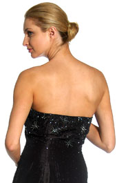 Back image of Beaded Mermaid Cut Style And Ruffled Prom Dress