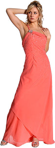 Main image of Single Shouldered And Brooched Prom Dress