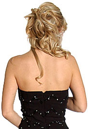 Back image of Ruffled Strapless Short Prom Dress