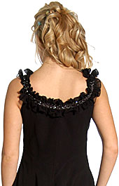 Image of Ruffled Short Cocktail Prom Dress back in Black
