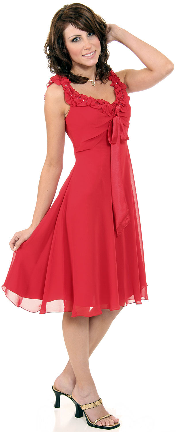Main image of Ruffled Short Cocktail Prom Dress