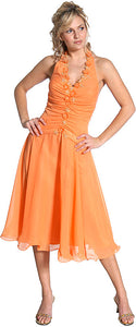 Main image of Miniature Flower Halter Short Prom Dress