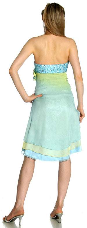 Back image of Short Wrap-around Prom Dress