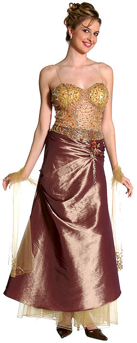 Main image of Beaded English Net Bodice Prom Dress