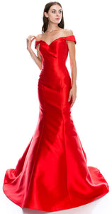 Main image of Off-shoulder Mermaid Skirt Long Prom Pageant Dress