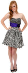 Main image of Strapless Sequined Zebra Print Short Cocktail Dress