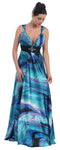 Main image of Empire Style Multi Color Full Length Formal Dress