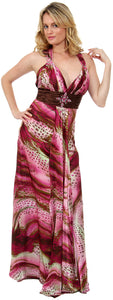 Empire Style Multi Color Full Length Formal Dress