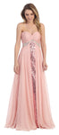Main image of Strapless Sequins Inner Skirt Long Formal Prom Dress