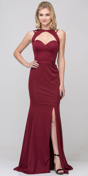 Main image of Cutout Sweetheart Neckline Long Fitted Formal Prom Dress