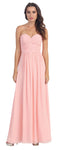 Main image of Strapless Twist Knot Bust Long Formal Bridesmaid Dress