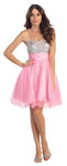 Main image of Strapless Sequins Bust Tulle Short Homecoming Party Dress